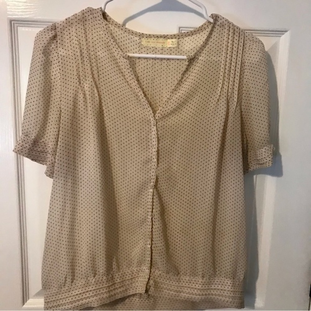 Pins and‎ Needles Sheeer Button Up Blouse M EEUC